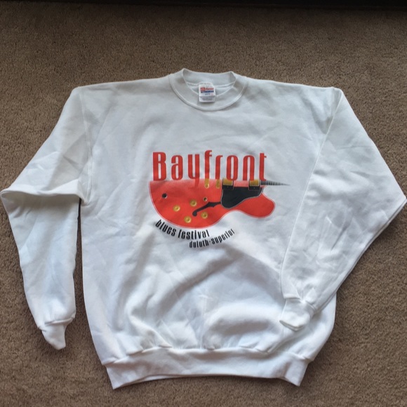 NWOT Vintage Bayfront Blues Festival Sweatshirt - Picture 2 of 5